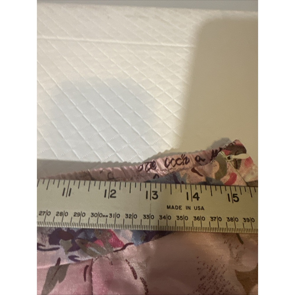 Maggie Sweet Skirt Vintage Pink Floral Pattern Elastic Waist Womens Petite Large - Picture 6 of 15